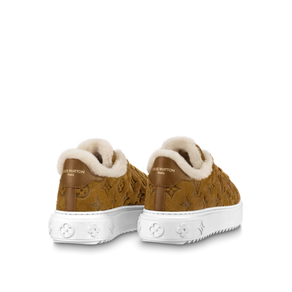 Women's Designer Sneakers - Louis Vuitton Time Out Sneaker Cognac Brown - Get Discount Now!