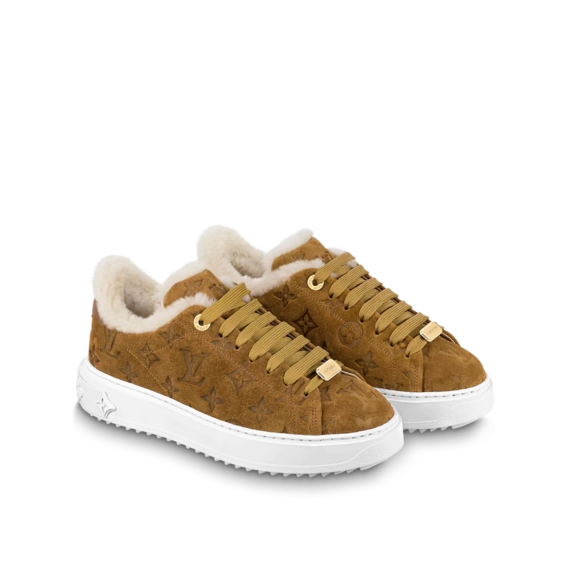 Luxury Women's Shoes - Louis Vuitton Time Out Sneaker Cognac Brown & Save!