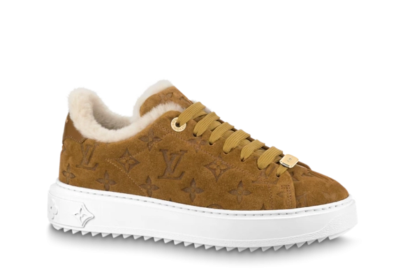 Women's Louis Vuitton Time Out Sneaker Cognac Brown - Get Discount!