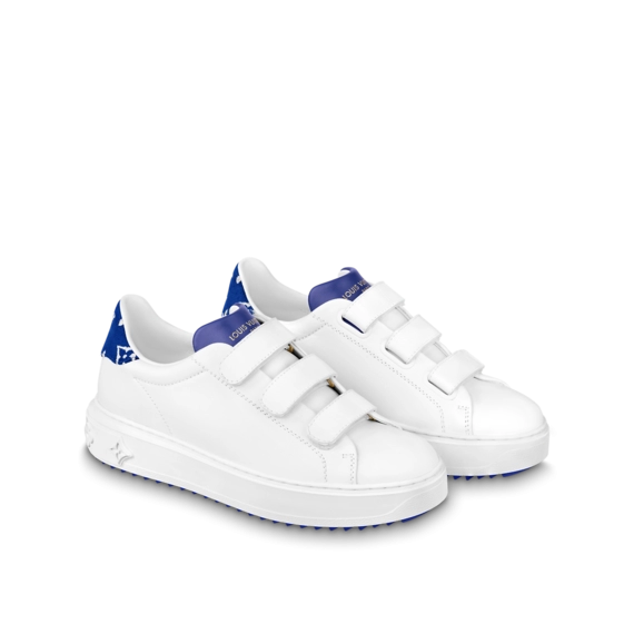 Get Women's Designer Sneaker: Louis Vuitton Time Out Blue with Discount!