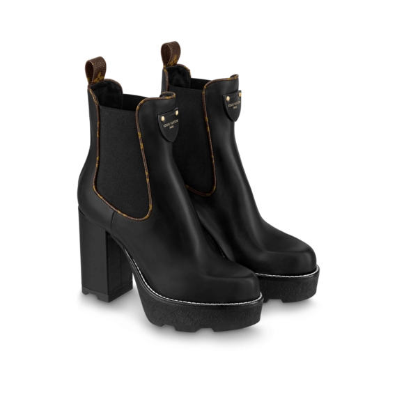 Get Stylish Lv Beaubourg Ankle Boot Black for Women