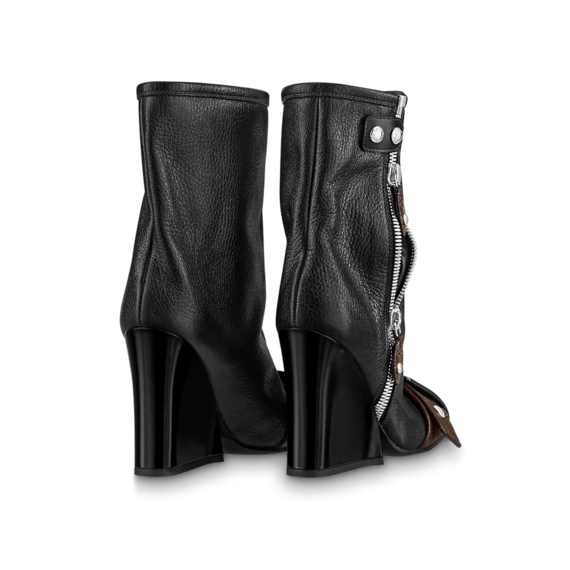 Sleek Louis Vuitton Half Boot for Women - Patti Wedge in Black