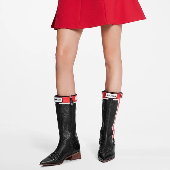 Women's Louis Vuitton Flags High Boot Red - Fashion Designer Online Shop!