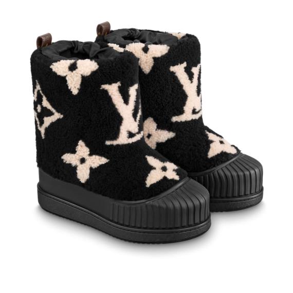 Shop Women's Louis Vuitton Polar Flat Half Boot Black - Don't Miss Out on the Sale!