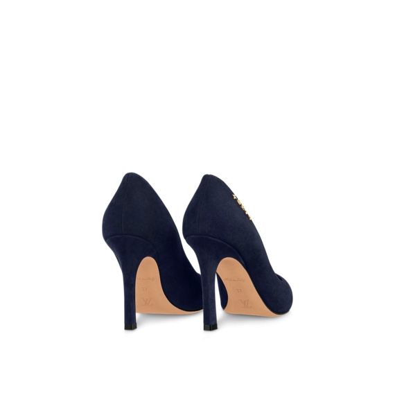 Fashionable Navy Blue Pumps - Louis Vuitton Signature