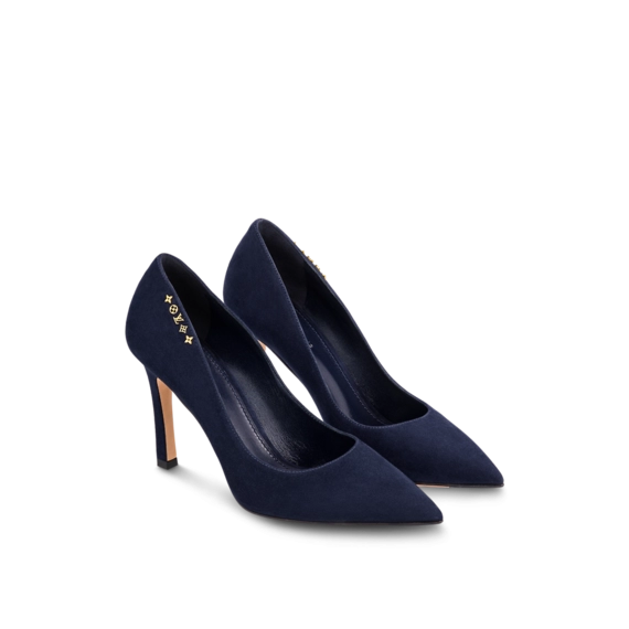 Women's Designer Shoes - Louis Vuitton Signature Navy Blue Pump