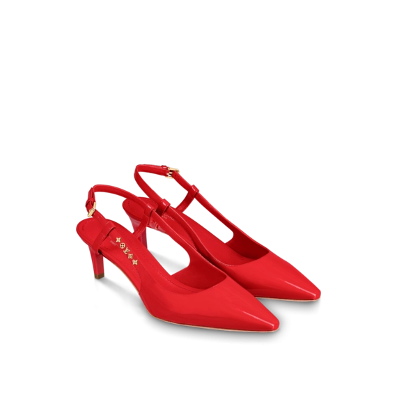 Women's Designer Shoes - Louis Vuitton Signature Slingback Pump Red