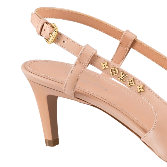 Shop Now and Get Discount on Women's Louis Vuitton Signature Slingback Pump Nude Pink!