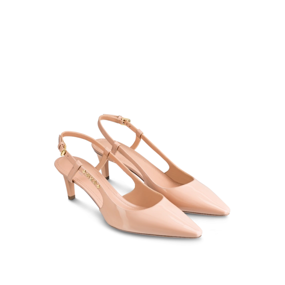 Women's Designer Shoes - Louis Vuitton Signature Slingback Pump Nude Pink - Discount Available!