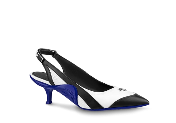 Shop Louis Vuitton Archlight Slingback Pump White / Blue for Women