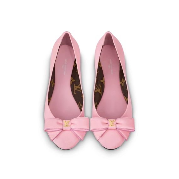 Women's Designer Shoes - Louis Vuitton Popi Flat Ballerina Rose Clair Pink - Get Discount!