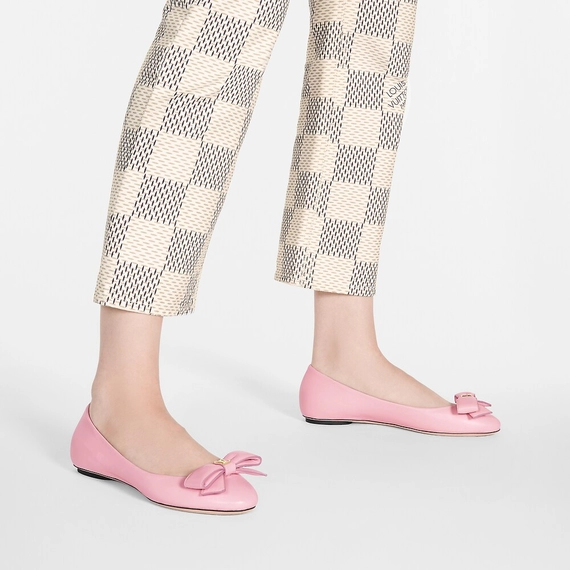 Shop Women's Designer Shoes - Louis Vuitton Popi Flat Ballerina Rose Clair Pink - Get Discount!