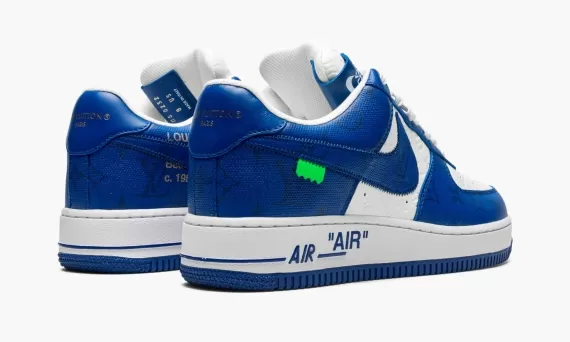 Women's Designer Shoes - Louis Vuitton AIR FORCE 1 Low Virgil Abloh - White/Blue