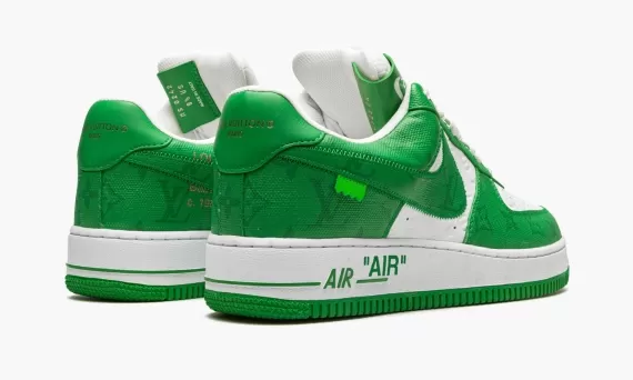 Sale Alert - Women's Louis Vuitton AIR FORCE 1 Low Virgil Abloh - White/Green!