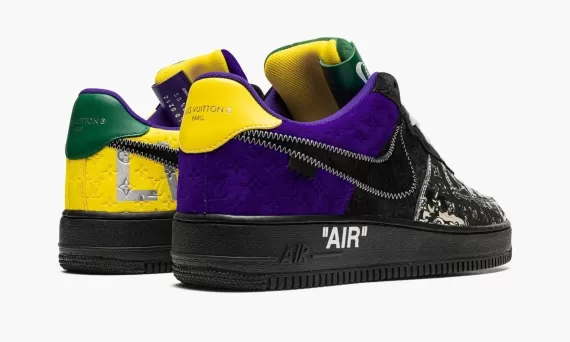 Men's Fashion Louis Vuitton Air Force 1 Low Virgil Abloh - Purple Dusk/Metallic Silver Online Shop