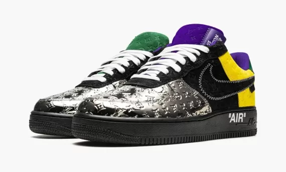 Shop Men's Louis Vuitton Air Force 1 Low Virgil Abloh - Purple Dusk/Metallic Silver Sale