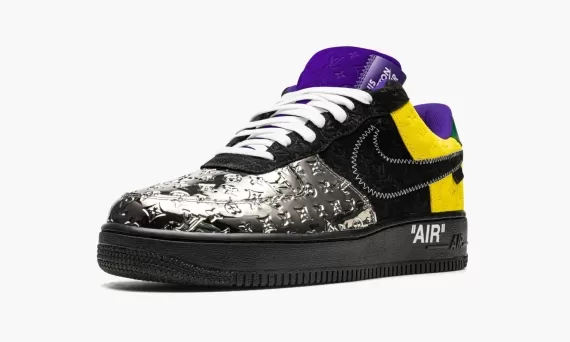 Online Shopping Men's Louis Vuitton Air Force 1 Low Virgil Abloh - Purple Dusk/Metallic Silver Sale