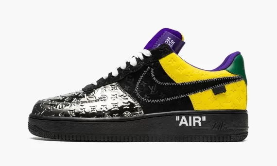 Shop Louis Vuitton Air Force 1 Low Virgil Abloh - Purple Dusk/Metallic Silver for Men's Sale