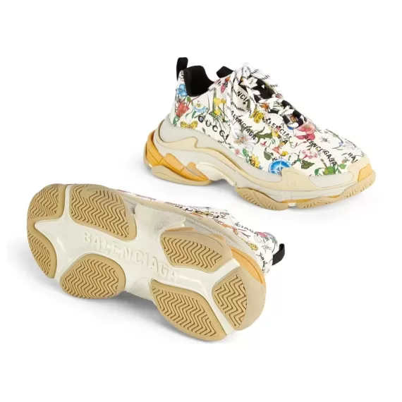 Fashionable & Stylish - Balenciaga & Gucci Triple S - The Hacker Project Flora Print - Sale for Women's Shoes