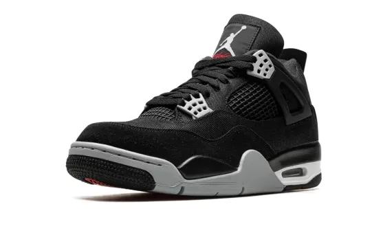 Save on Men's Air Jordan 4 - Black Canvas!