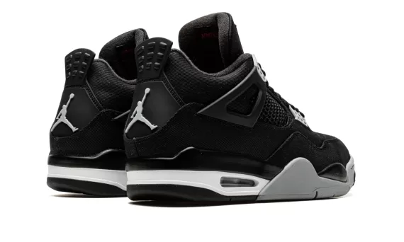 Men's Air Jordan 4 - Black Canvas - Get it Now!