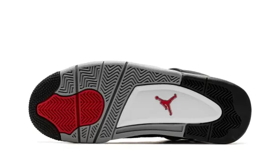 Grab a Discount on Men's Air Jordan 4 - Black Canvas!