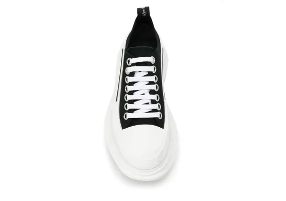 Don't Miss Out - Women's Alexander McQueen Low-Top Flatform Sneakers - Black - On Sale Now!