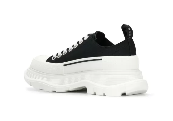 Shop Now for Women's Alexander McQueen Low-Top Flatform Sneakers - Black, On Sale!