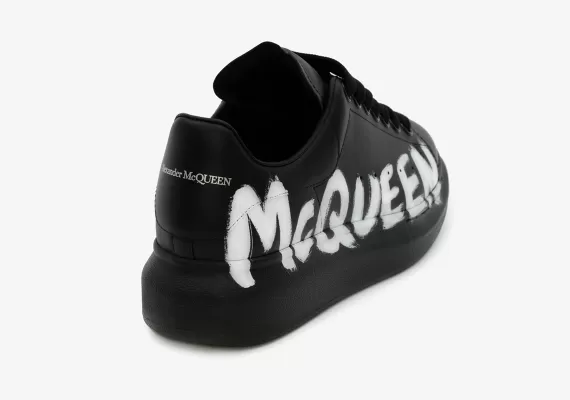 Grab the Latest Alexander McQueen Graffiti Oversized Sneaker in Black/white for Men's