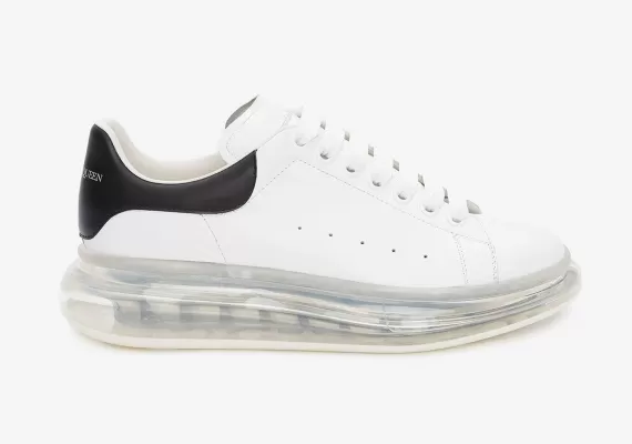 Shop Men's Alexander McQueen Transparent Oversized Sole White/Black Shoes