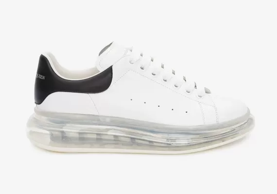 Shop Women's Alexander McQueen Transparent Oversized Sole White/Black