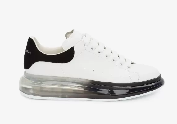 Shop Alexander McQueen Transparent Degrade Oversized Sole White/black for Men