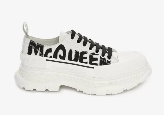 Shop Alexander McQueen Tread Slick Lace Up Optic White for Men's - Buy at Discount!