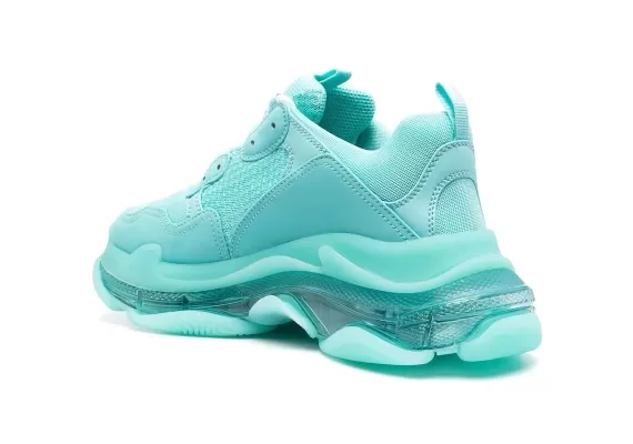 Discounted Men's Balenciaga Triple S Turquoise Sneakers