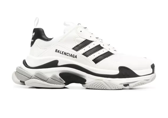 Women's Balenciaga x Adidas Triple S Sneakers White/Black/Grey On Sale - Buy Now!