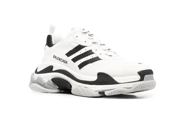 Look Stylish with Women's Balenciaga x Adidas Triple S Sneakers - White/Black/Grey - Shop Now!