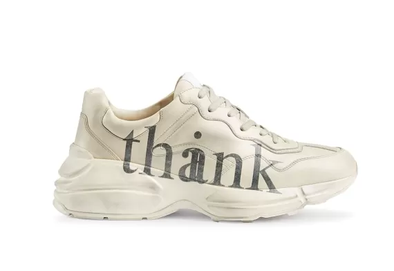 Gucci Rhyton Think/Thank Print Sneaker-Shop Now for Women's