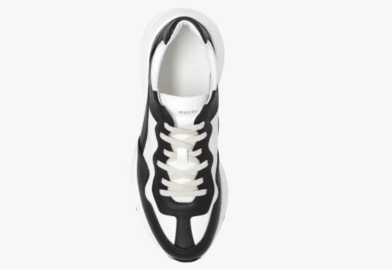 Women's Fashion - Gucci Rhyton Sneakers Black/White - Shop Now!