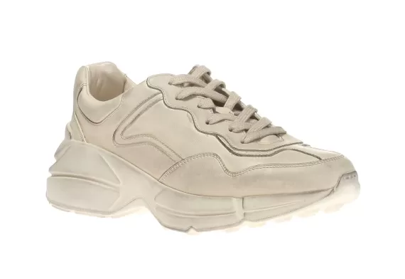 Be Bold with Women's Gucci Rhyton Cream lace-up sport!