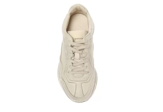 Men's Fashion - Gucci Rhyton Cream Lace-up Sport