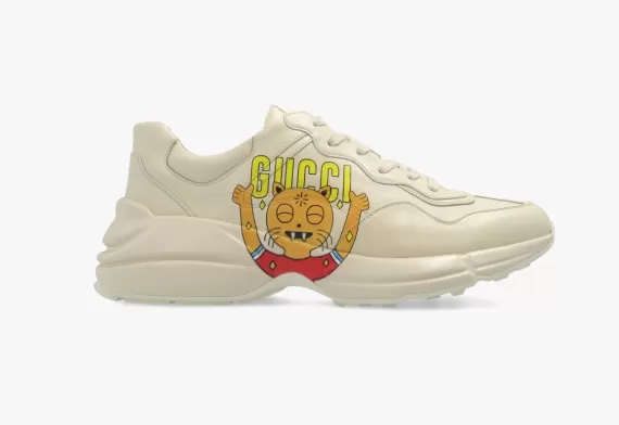 Women's Gucci x Pablo Delcielo Rhyton Cream Sneakers - Get Discount!