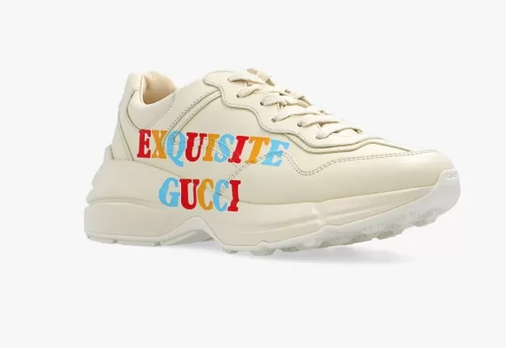 Men's Shoes: Get a Great Deal on Gucci Rhyton Sneakers with Exquisite Gucci Print!