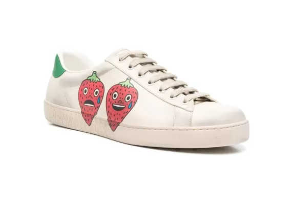 Shop Women's Gucci x Off-white New Ace Graphic-Print Sneakers at Sale Prices!