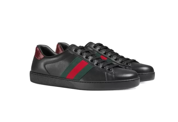 Shop Men's Gucci Ace Embroidered Sneakers Black - Save Money Now!