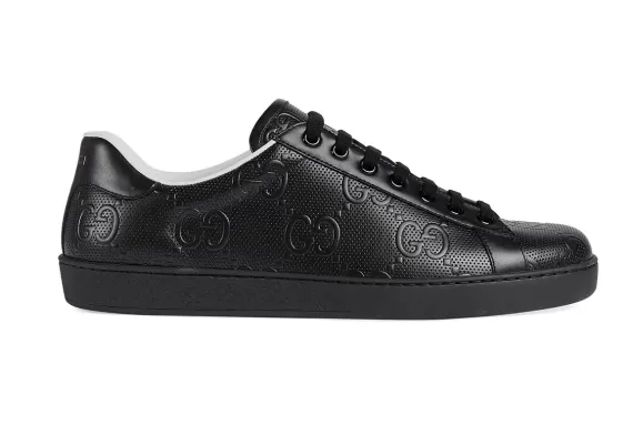 Shop the Gucci Ace GG Supreme sneakers - Black for men's on sale!