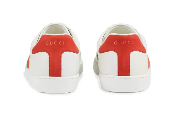 Women's Leather Ace Sneakers from Gucci - White/Red/Green