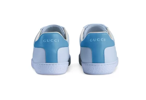 Get Women's Gucci Ace Low-Top Sneakers Interlocking G - Blue at a Discount