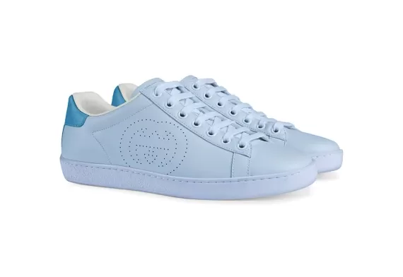 Shop Women's Gucci Ace Low-Top Sneakers Interlocking G - Blue Now!