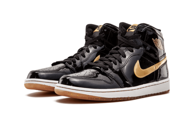 Women's Air-Jordan 1 Retro High OG - Black/Metallic Gold - Get it Now!