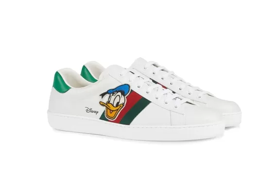 Discounted Women's Gucci x Disney Donald Duck Ace Sneakers!